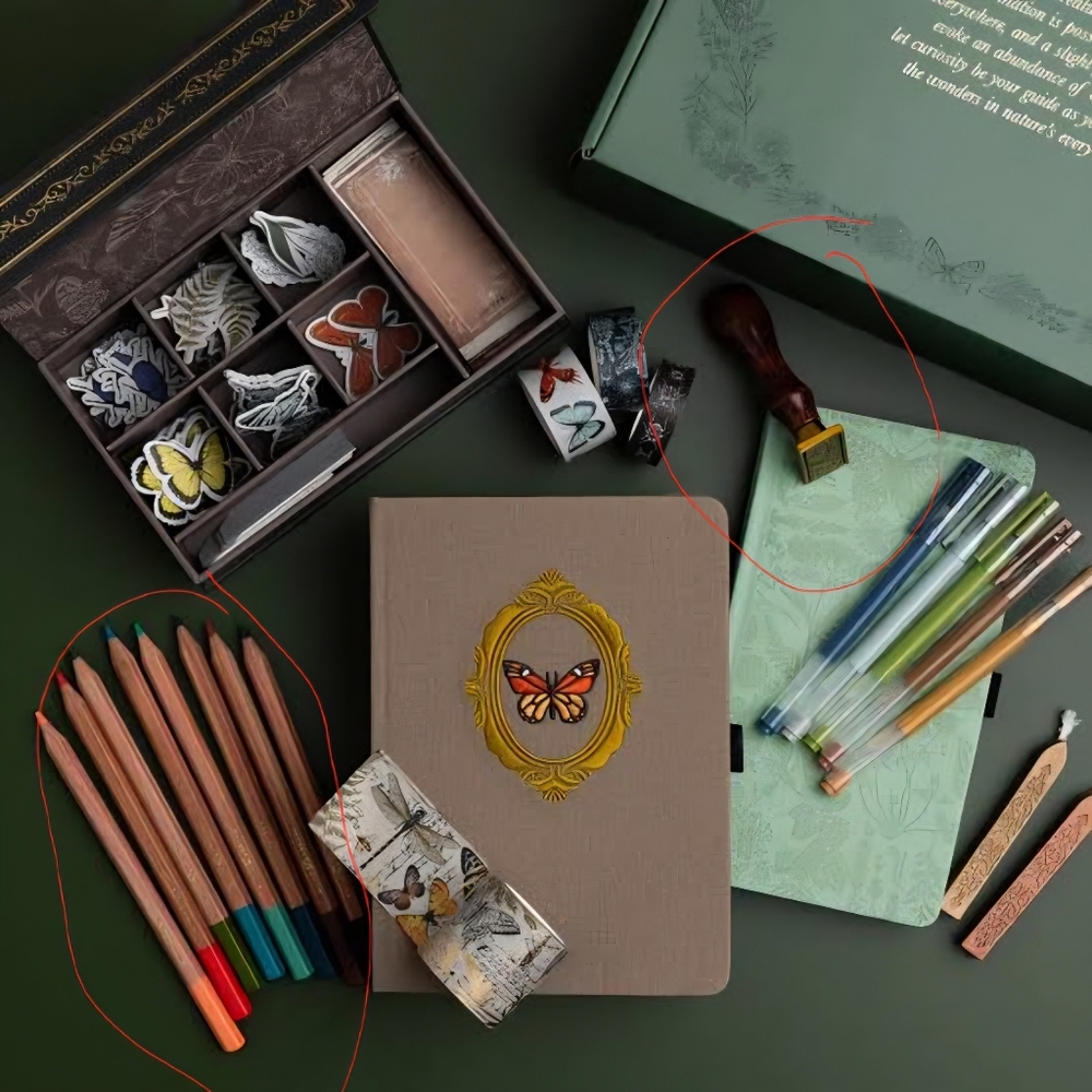 Archer & Olive Butterfly Wax Seal and 8ct Colored Pencil Set - Picture 7 of 7